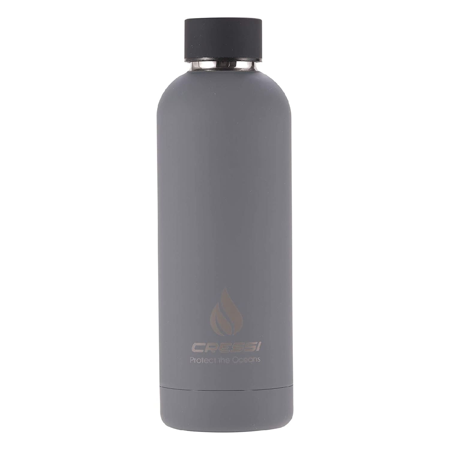 RUBBER COATED THERMAL FLASK 500ml GREY BLACK (CHARCOAL)_ 1