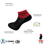 YC Socks Black Red